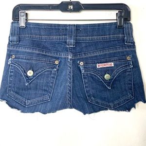 Hudson Reworked Colin Flap Cutoff Dark Denim Jean Shorts | Sz 25